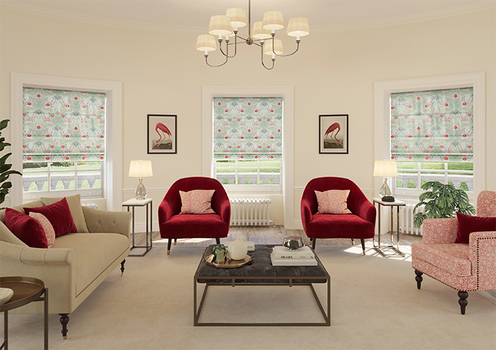 Cotswold Faux Silk, Lipstick - Motorised Roman Blind - Image 8